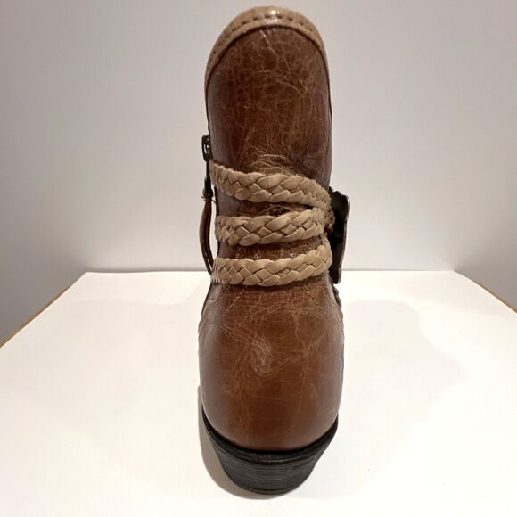 Brown Ariat Western Brown Bootie Naturally Distressed Leather Ankle Boots 8 B - Picture 13 of 16